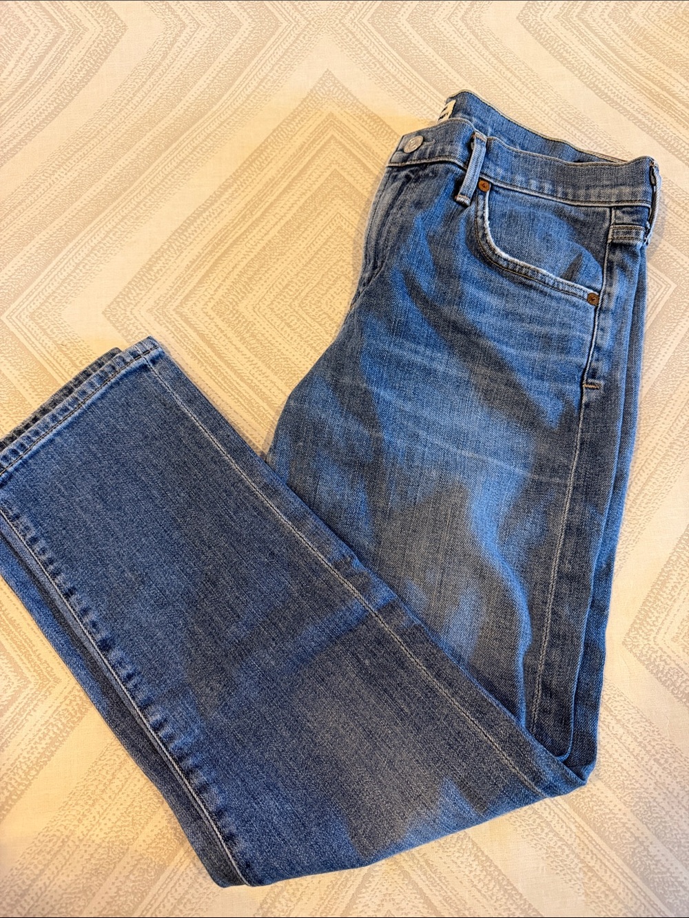 Citizens of Humanity Elsa Mid Rise Slim Crop Jeans Size 28 Medium Wash